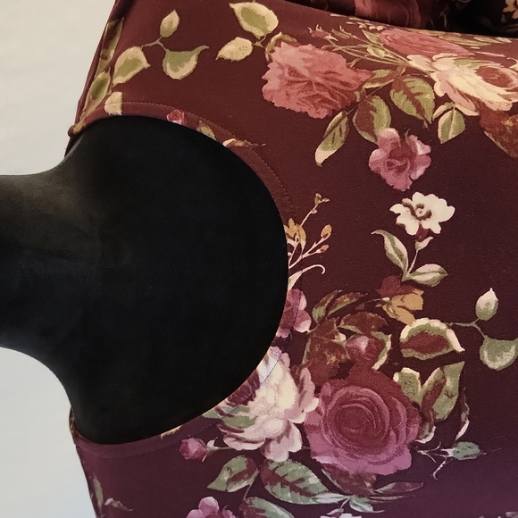 Wishful Park cranberry floral dress size XL - Picture 2 of 12